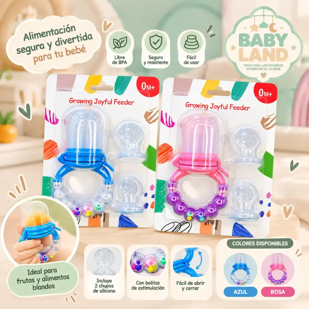 ALIMENTADOR FRUTAS Y SONAJERO BEBE