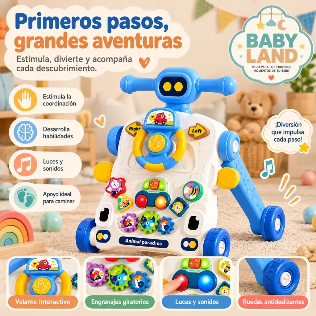ANDADOR PARA BEBÉ 3 EN 1