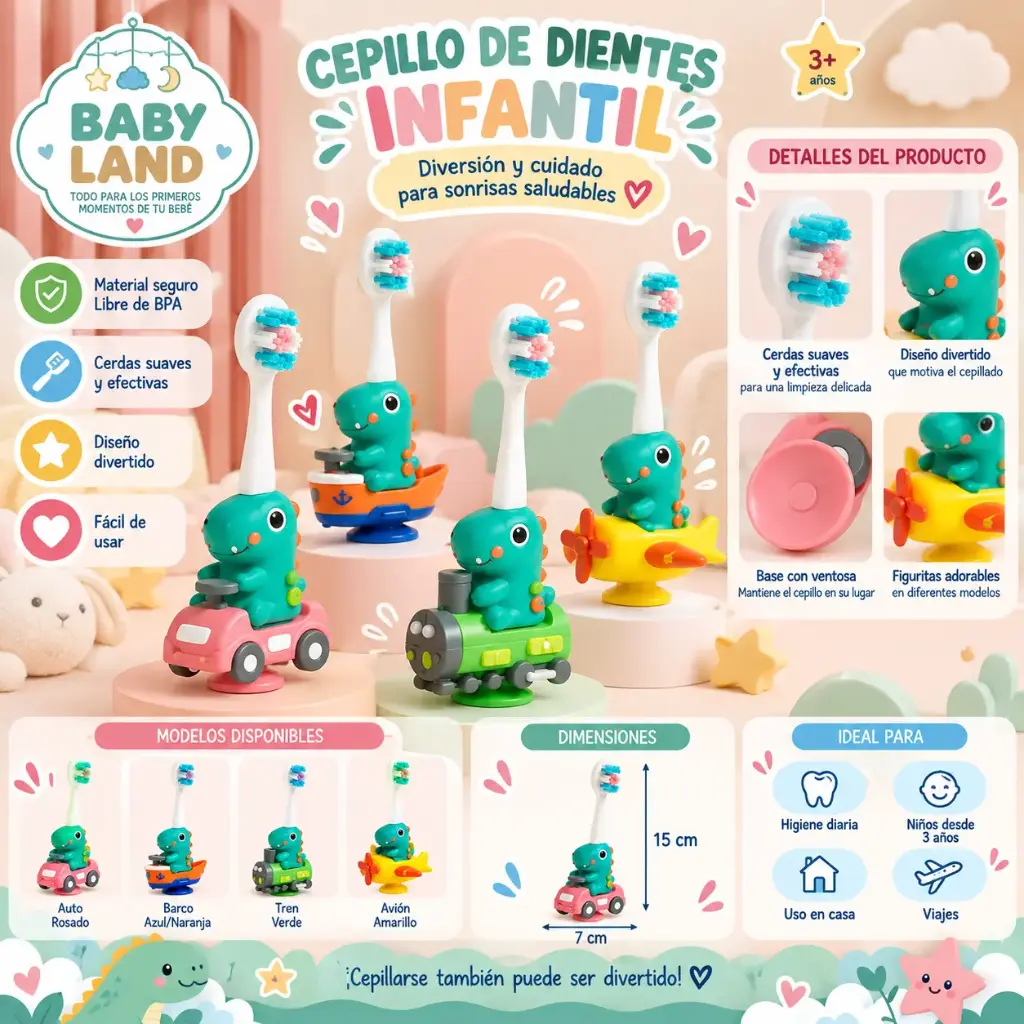 CEPILLO DE DIENTES DINOSAURIOS