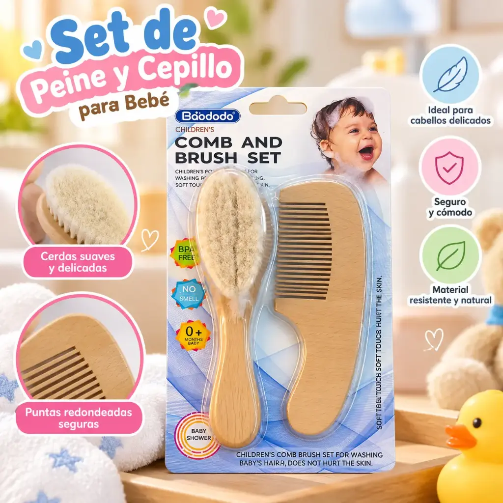 SET DE CEPILLOS Y PEINE PARA BEBE