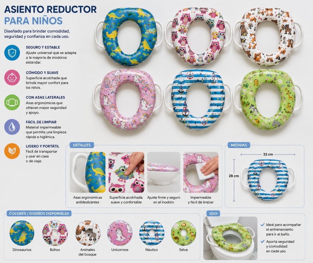 ASIENTO REDUCTOR PARA NIÑOS