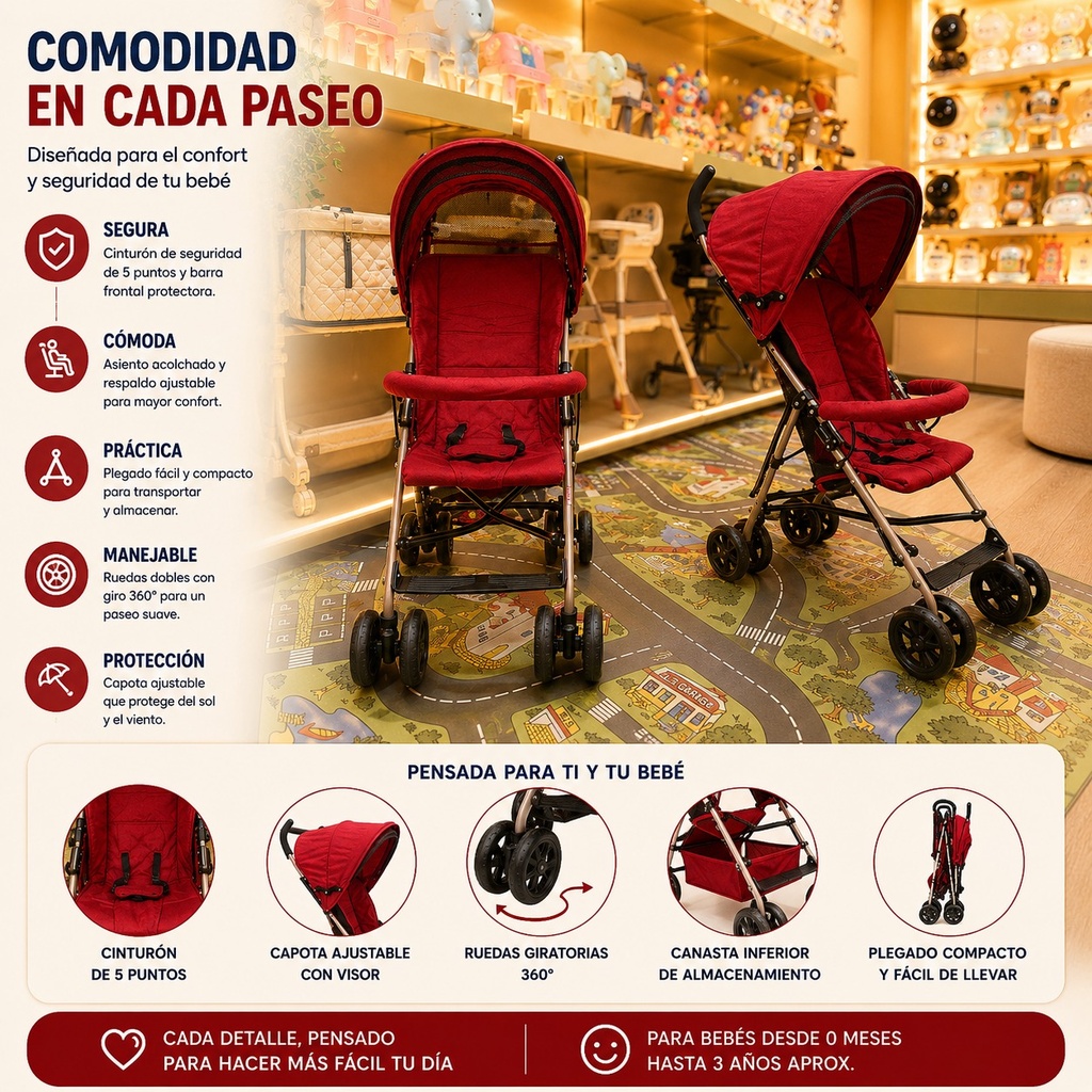 COCHE DE BEBE CONVERTIBLE