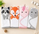 TOALLA DE BAÑO BEBE ANIMALES